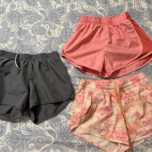 Bargain! 3 pairs of ladies XS athletic shorts. Great condition. Great price!